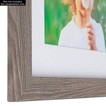 Load image into Gallery viewer, ArtToFrames 9x9 Inch White Picture Frame, This 1.25&quot; Custom Poster Frame is Gray Oak - Barnwood Style, for Your Art or Photos - Comes with Regular Glass, WOM76808-973-9x9
