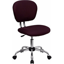 Load image into Gallery viewer, Offex Mid Back Burgundy Mesh Task Chair with Chrome Base
