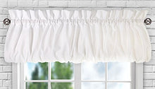 Load image into Gallery viewer, Ellis Curtain Stacey Sheer Balloon Valance, 60&quot; x 15&quot;, White

