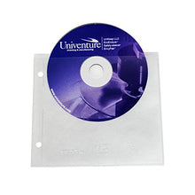 Load image into Gallery viewer, Univenture 2 Hole Top Load CD/DVD Page, 5.625&quot; x 5&quot;, 3.13&quot; Hole spacing - Box of 800
