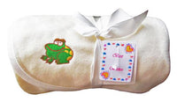 J.J. Coolwear Unisex-Baby Frog Embroidery Blanket Size 30