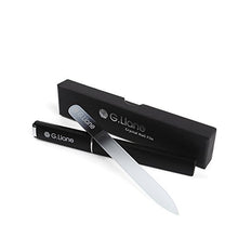 Load image into Gallery viewer, Crystal Glass Nail File - G.Liane Professional Double Sided Etched Crystal Nail File Set For Nail Art &amp; Nail Care Alternative To Metal Nail files Emery Boards &amp; Buffer (Rainbow Black).
