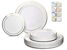 Load image into Gallery viewer, &quot; Occasions &quot; 240 Plates Pack,(120 Guests) Premium Disposable Plastic Plates Set  120 X 10.5&#39;&#39; Dinne
