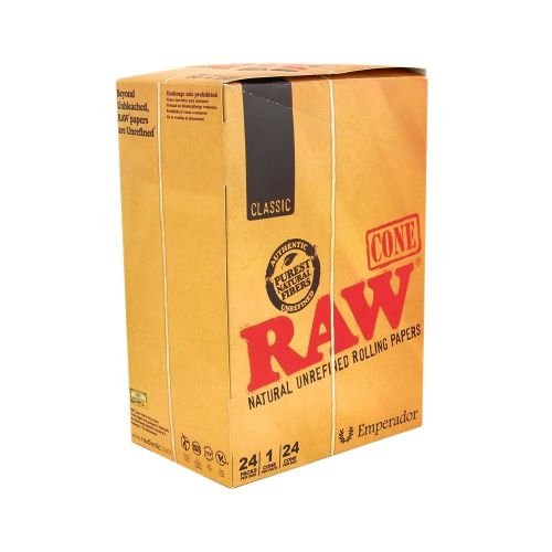 Raw Natural Unrefined Cones Classic Emperador Unflavored Pack Of 24