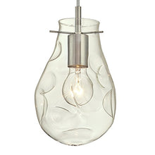 Load image into Gallery viewer, Westinghouse Lighting 6329100 One-Light Indoor Mini Pendant, Brushed Nickel Finish with Clear Indented Glass

