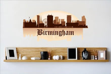 Load image into Gallery viewer, Decals - Birmingham Alabama AL Skyline City View Beautiful Scene Landmarks, Buildings &amp; Water Picture Art Mural - Size 24 Inches X 48 Inches - Vinyl Wall Sticker - 22 Colors Available
