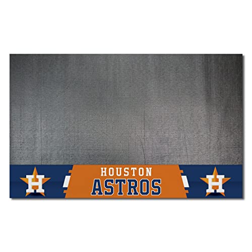 FANMATS MLB Houston Astros Vinyl Grill Mat, 12155, Black, 26