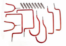 Load image into Gallery viewer, DIRECT HARDWARE Lot of 10 Red Garage Utility Storage Wall Hook Set of 8 Hooks Wth Rawl Plugs
