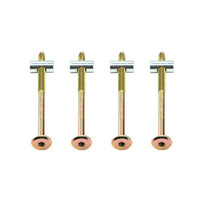 The Bed Slats Company M6 x 14mm Cross Dowels Barrel Nuts with 80mm Furniture Connecting Bolts for Bunk Beds Cots - Set of 8