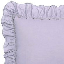 Load image into Gallery viewer, Cottage Classics Washed Cotton Voile Ruffle European Sham in Lavender
