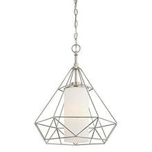 Load image into Gallery viewer, Westinghouse Lighting 6324500 One-Light Indoor Pendant, Brushed Nickel Finish with Frosted Opal Glass
