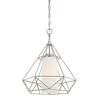 Westinghouse Lighting 6324500 One-Light Indoor Pendant, Brushed Nickel Finish with Frosted Opal Glass