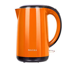 Load image into Gallery viewer, Secura SWK-1701DB The Original Stainless Steel Double Wall Electric Water Kettle 1.8 Quart, Orange
