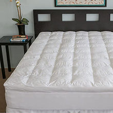 Load image into Gallery viewer, Candice Olson Luxury Fiber Bed Topper 300 Thread Count - White King
