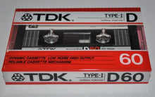 Load image into Gallery viewer, TDK D60 vintage audio cassette tape 1986
