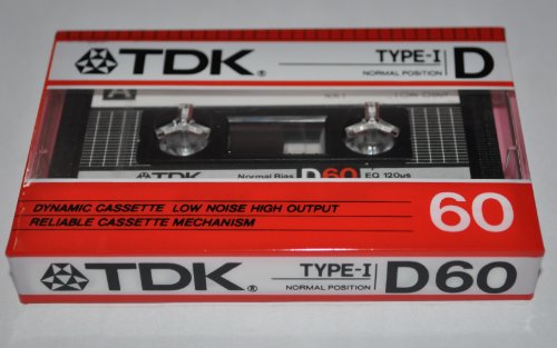 TDK D60 vintage audio cassette tape 1986