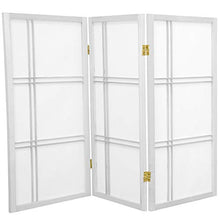 Load image into Gallery viewer, Oriental Furniture 3 ft. Tall Double Cross Shoji Screen - White - 3 Panels
