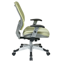 Load image into Gallery viewer, SPACE Seating REVV Self Adjusting SpaceFlex Kiwi Backrest Support and Padded Kiwi Mesh Seat with Adjustable Arms and Platinum Finish Base Managers Chair
