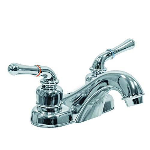 Aqua Plum 1554091 Bathroom Faucet, Stylish Teapot Handle Faucet by Aqua Plumb | Polished Chrome Plated, Solid Plastic Construction, Update Your Bathroom or Laundry Room