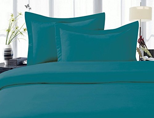 Elegant Comfort 1500 Thread Count Egyptian Quality Super Soft Wrinkle Free 3-Piece Duvet Cover Set, Full/Queen - Turqouise
