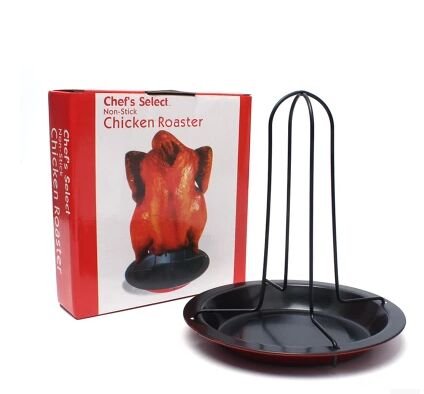Chicken Roaster Rack With Bowl Tin NON-STICK BBQ Accessories Tools barbecue grilling Ys3569