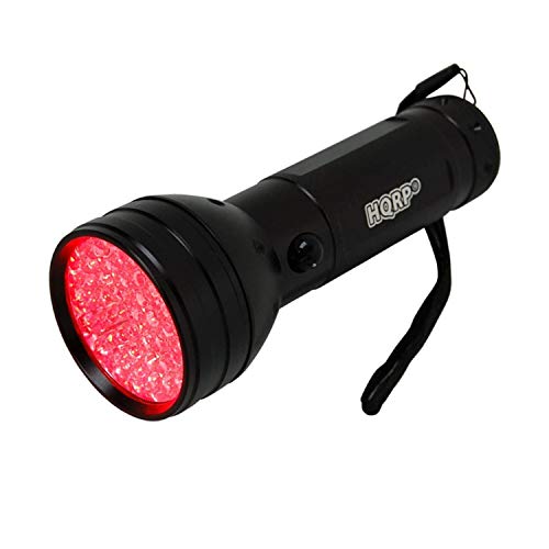 HQRP Portable Professional Deep Red 51 LED Flashlight with a Large Coverage Area for Observation, Ornithological Night Watching and Spotlighting of The Nocturnal Animals