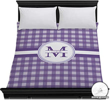 Load image into Gallery viewer, RNK Shops Gingham Print Duvet Cover - Full/Queen (Personalized)
