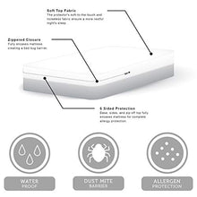 Load image into Gallery viewer, AllerEase Ultimate Protection and Comfort Waterproof, Bed Bug, Antimicrobial Zippered Mattress Protector - Prevent Collection of Dust Mites and Other Allergens, Vinyl Free, Hypoallergenic, Twin Sized
