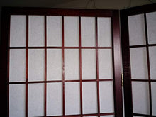 Load image into Gallery viewer, ACME 02277 Naomi 3-Panel Wooden Screen, Cherry Finish
