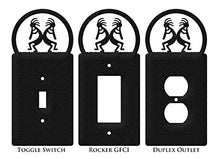Load image into Gallery viewer, SWEN Products Kokopelli Wall Plate Cover (Single Outlet, Black)
