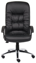 Load image into Gallery viewer, Boss Office Products High Back LeatherPlus Chair with Chrome Base in Black
