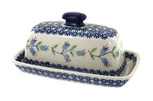 Load image into Gallery viewer, Blue Rose Polish Pottery Tulip Butter Dish
