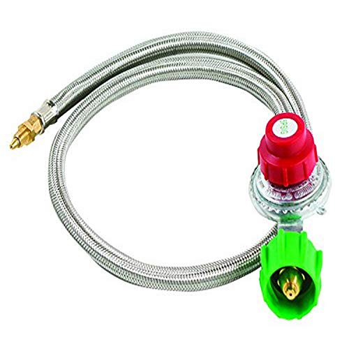 Bayou Classic M5HPR, 0-5 PSI Adjustable Regulator with Stainless Braided Hose