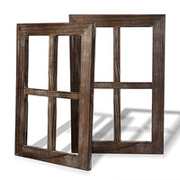 Cade Rustic Wall Decor Window Barnwood Frames -Farmhouse Decoration for Bedroom, Living Room, Bathroom, Kitchen, Office and More (2, 11X15.8 inch)