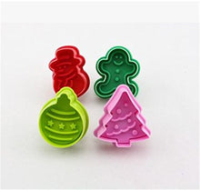 Load image into Gallery viewer, SNW 3D Christmas Tree Embossing Dies Printing Tools Fondant Mold Soap Silicone Bakeware Chocolate Mold Cake Decoration,4 Sets
