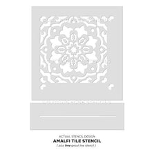Load image into Gallery viewer, Amalfi Tile Stencil - Cement Tile Stencils - DIY Portuguese Tiles - Reusable Stencils for Home Makeover (Extra Large 16&quot;x16&quot;)
