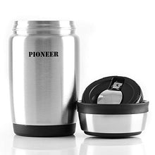 Load image into Gallery viewer, Pioneer Flasks Stainless Steel Vacuum Insulated Leakproof Soup Food Flask 8 Hot 24 Hours Cold with Spoon 580cc, 580ml
