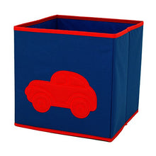 Load image into Gallery viewer, Cubes Kids Storage Organization Bins Boxes Collapsible (Set of 3) 10 inch (Car - Set of 3)
