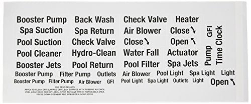 Poolmaster 40422 Pool Equipment Identification Labels