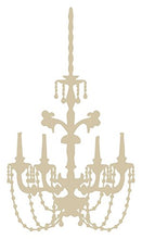 Load image into Gallery viewer, Baroque Chandelier Wall Decal (Beige, 24&quot; (H) X 13&quot; (W))
