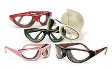 Load image into Gallery viewer, RSVP International (TEAR-BK) Black Onion Goggles, 6&quot; | Safely Prepare Foods Without Tears | Remove Smoke, Steam, Vegetable Irritations | Fog-Free Lenses for Cooking, Skiing, Biking, &amp; Dry Eye
