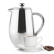 Load image into Gallery viewer, Grunwerg Cafe Ole Double Wall Insulated 8 Cup/35oz Stainless Steel French Coffee Press
