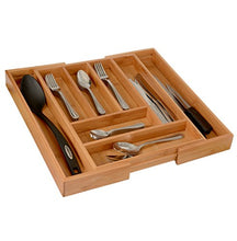Load image into Gallery viewer, Home-it Expandable use for, Utensil Flatware Dividers-Kitchen Drawer Organizer-Cutlery Holder, Bamboo
