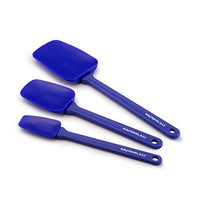 Rachael Ray Tools & Gadgets 3-Piece Silicone Spoonula Set, Blue - 51204