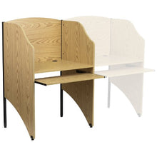 Load image into Gallery viewer, Flash Furniture Starter Study Carrel in Oak Finish
