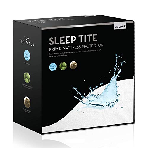 SLEEP TITE Hypoallergenic 100% Waterproof Mattress Protector - 15-Year U.S. Warranty - Vinyl Free - Cal King