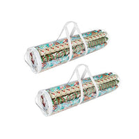 Elf Stor 83-DT5053 Paper Gift Wrap Storage Bag for 31 Inch Rolls | 2 Pack, Large, Clear and White, 2 Count