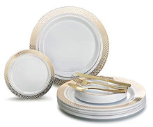 Load image into Gallery viewer, &quot; Occasions &quot; 300 Pcs Set &amp; 60 Guest Wedding Disposable Plastic Plate &amp; Silverware Combo Set (Celebra
