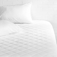 Amazon Basics Hypoallergenic Quilted Mattress Topper Pad Cover - 18 Inch Deep, Full