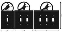 Load image into Gallery viewer, SWEN Products Witch Metal Wall Plate Cover (Single Switch, Black)
